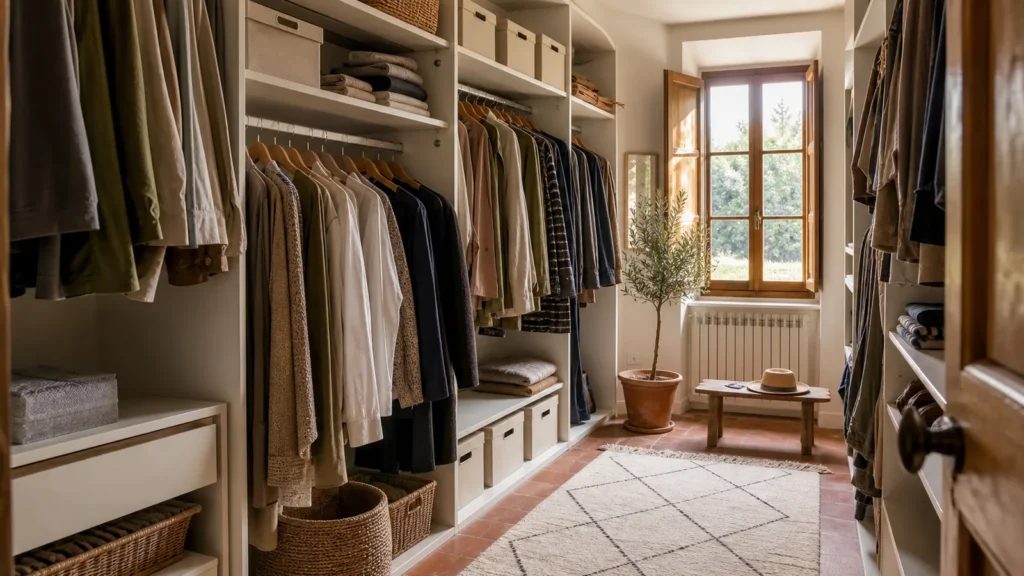 Come organizzare la cabina armadio: guida pratica